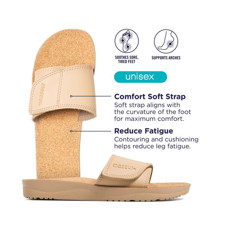 Maseur Gentle Massage Sandal Beige Size 10 Unisex