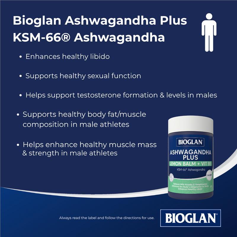 Bioglan Ashwagandha Plus 60 Tablets