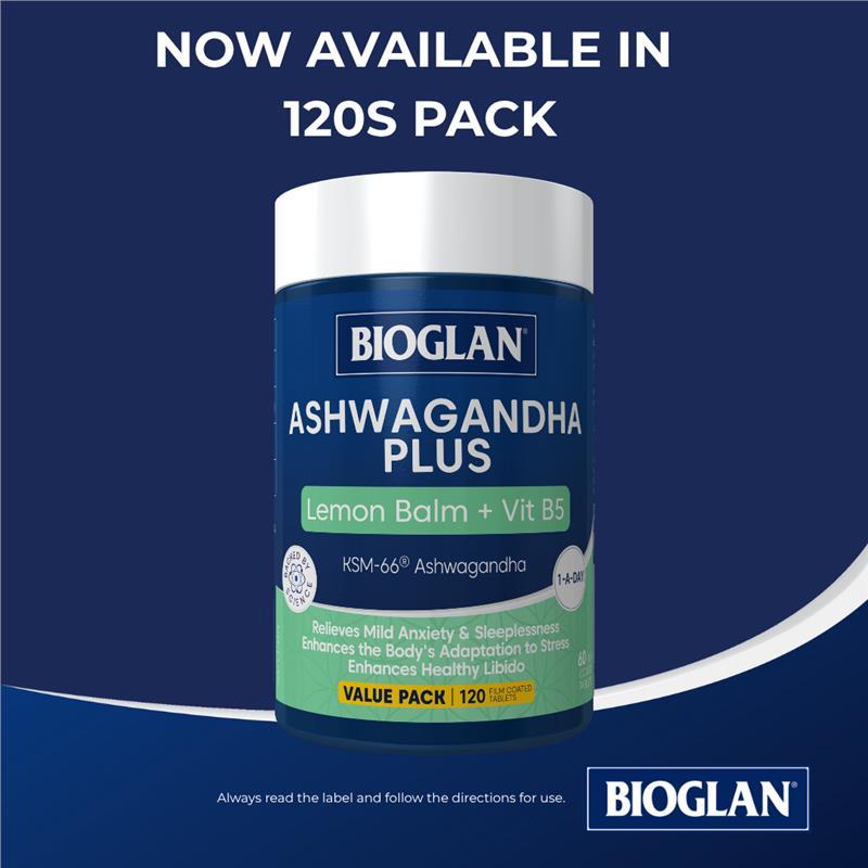 Bioglan Ashwagandha Plus 60 Tablets