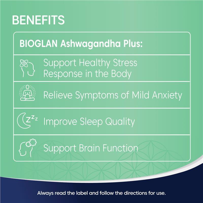 Bioglan Ashwagandha Plus 60 Tablets