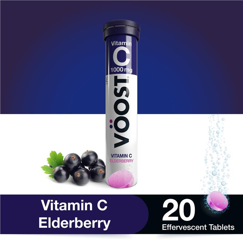 Voost Vitamin C Elderberry Effervescent Tablets 20 Pack