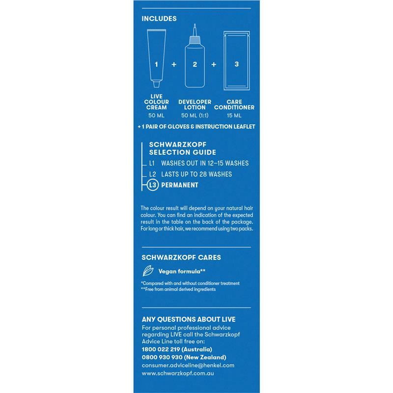 Schwarzkopf Live Colour Permanent Silver Storm