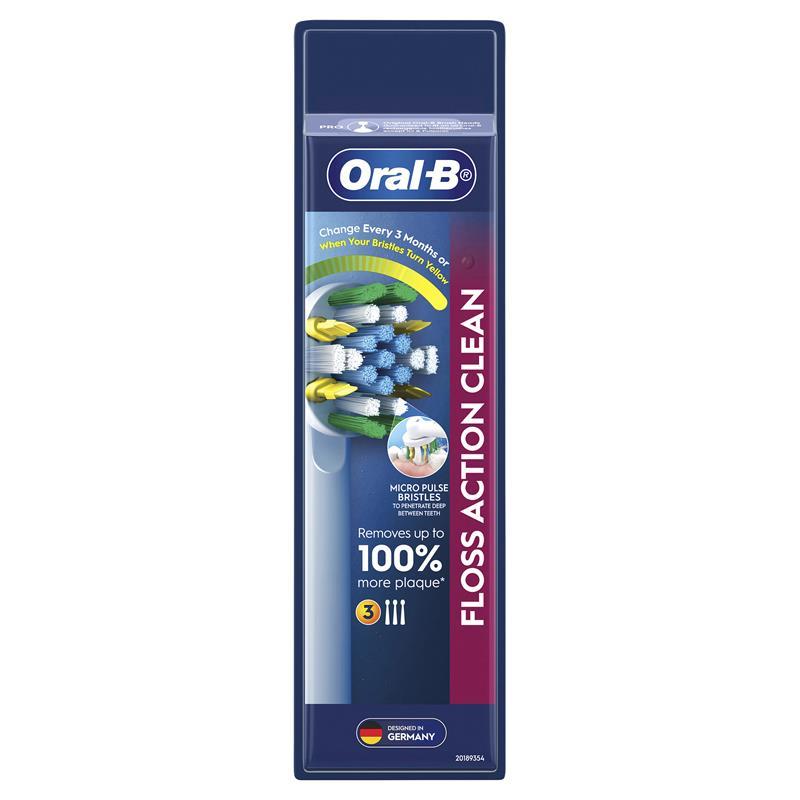 Oral B Power Toothbrush Floss Action Refills 3 Pack