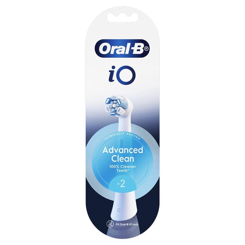 Oral B Power Toothbrush iO Advanced Clean Refills White 2 Pack