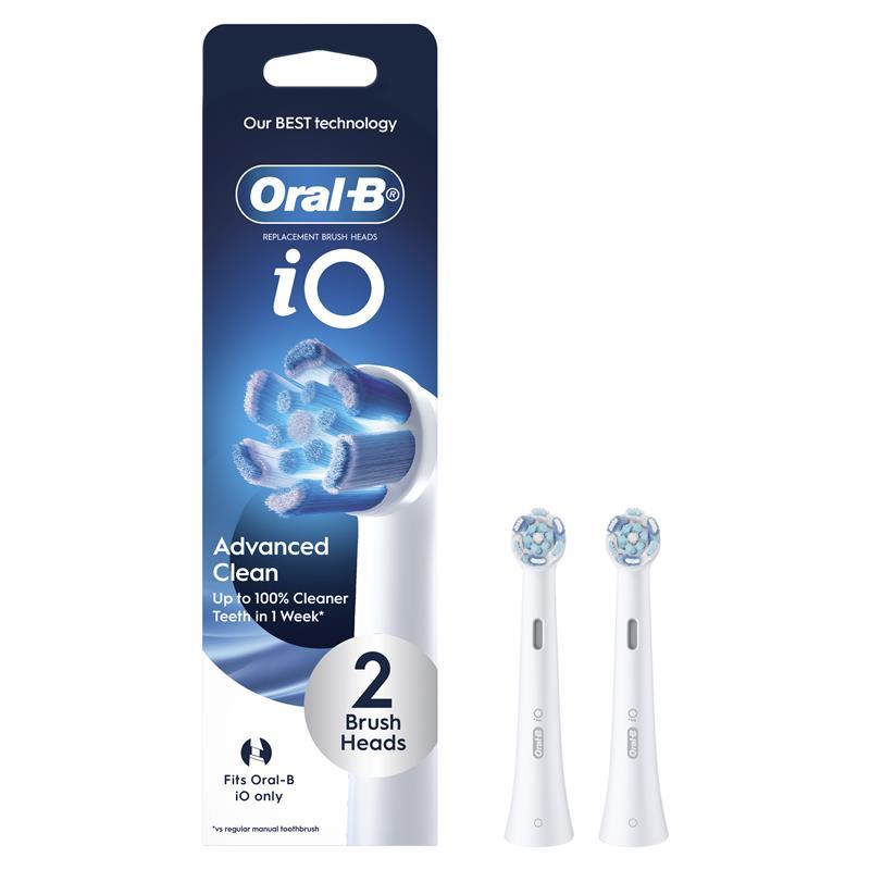 Buy Oral B Power Toothbrush iO Advanced Clean Refills White 2 Pack ...