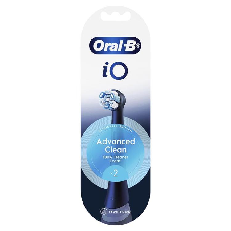 Buy Oral B Power Toothbrush iO Advanced Clean Refills Black 2 Pack ...