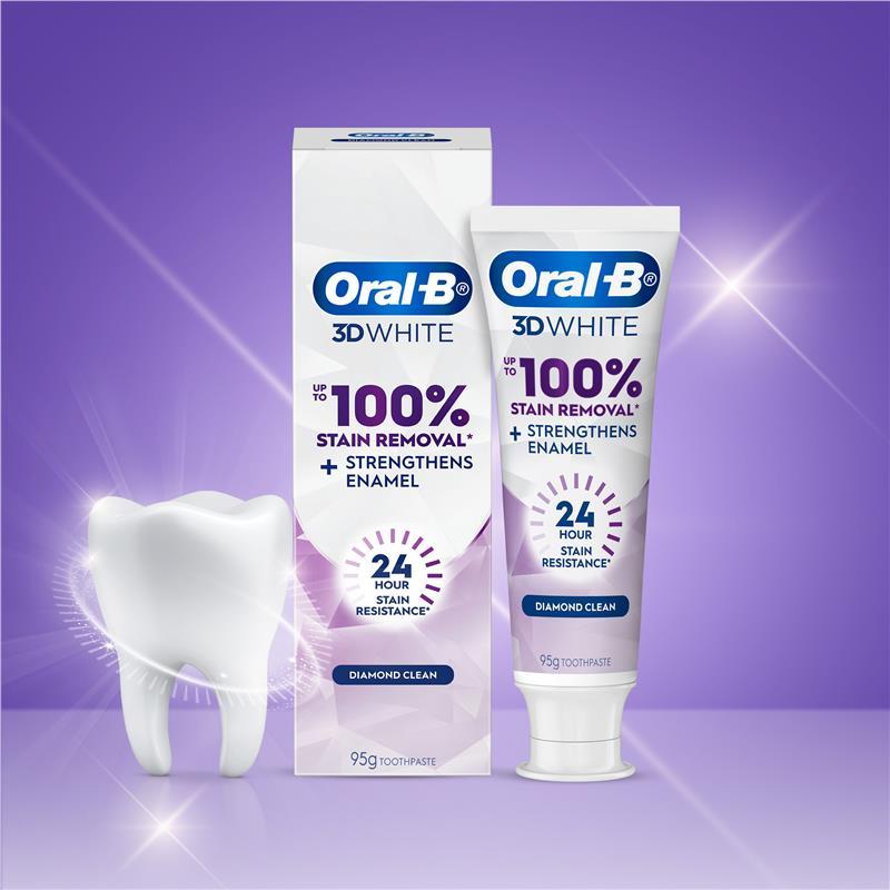 Oral B Toothpaste 3D White Lasting Enamel Strong 95g