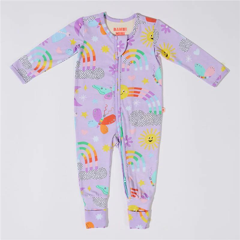 Bambi Mini Co. Wrigglesuit 3-6 Months Pastel Lilac