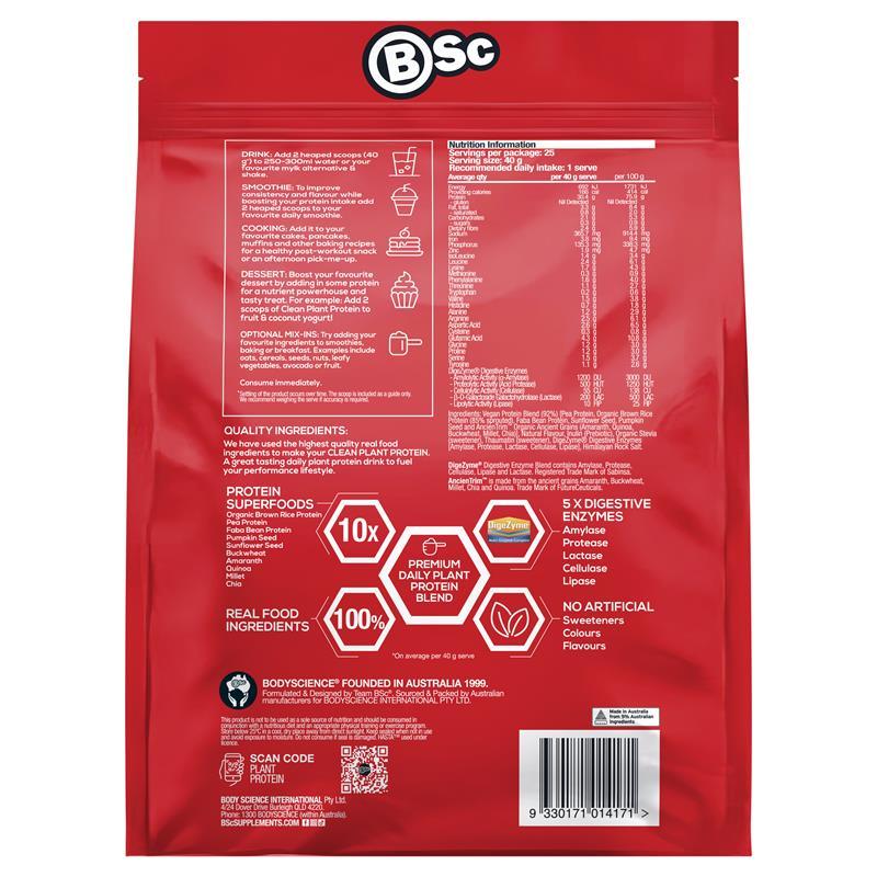 BSc Clean Plant Protein Premium Vanilla 1kg