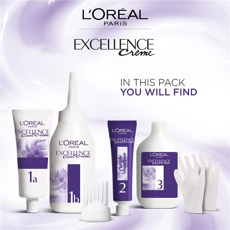 L'Oreal Paris Excellence Cool Creme Permanent Hair Colour 8.11 Ultra Ash Light Blonde