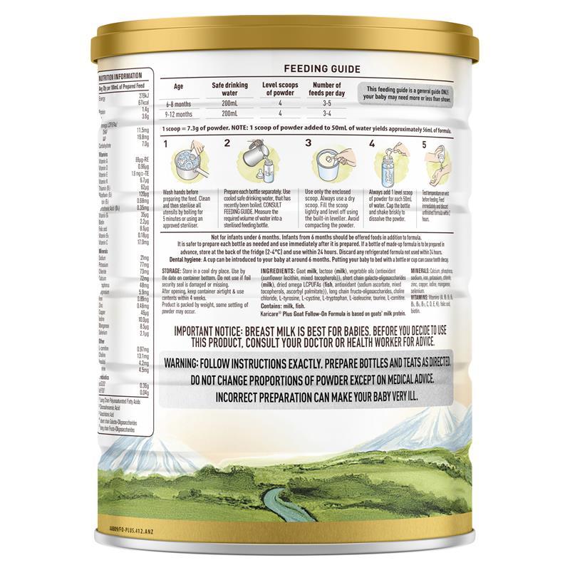 Karicare Goat Milk Stage 2 Follow On Formula 900g