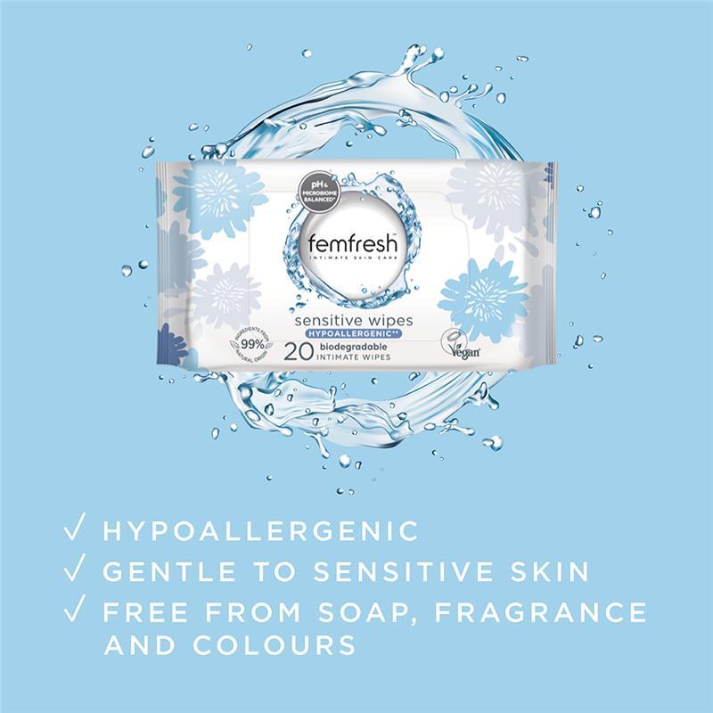 Femfresh Sensitive Wipes 20 Pack