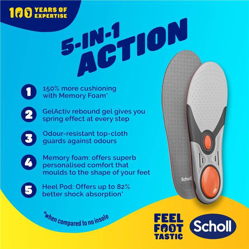 Scholl LiquiFlex Extra Support Insole Large