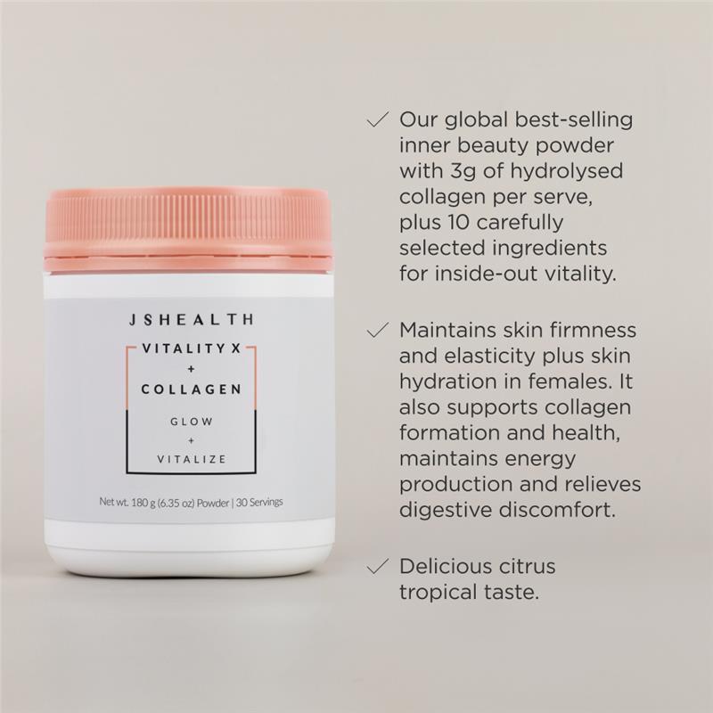 JSHealth Vitality X + Collagen 180g