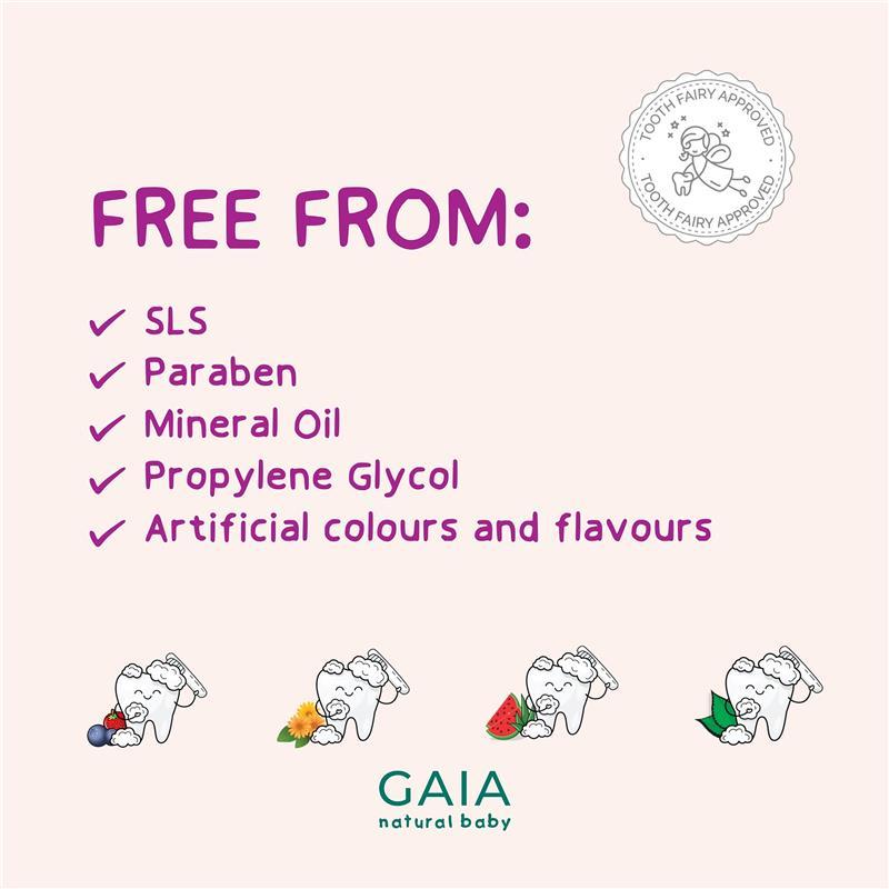 Gaia Natural Baby Probiotic Toothpaste Berry Burst 50g