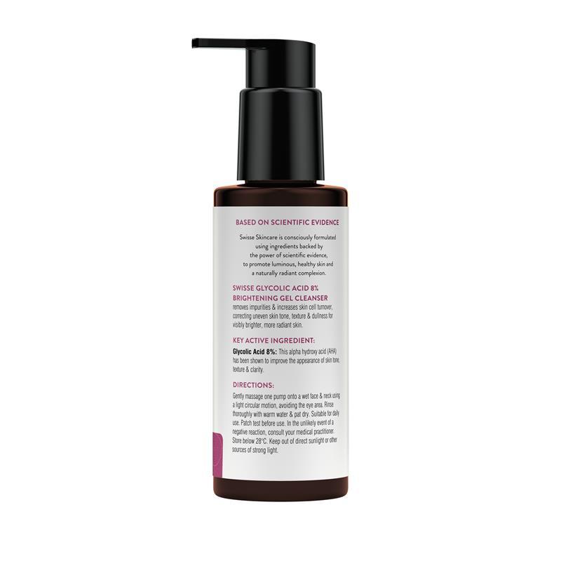 Swisse Skincare Glycolic Acid 8% Brightening Gel Cleanser 120ml