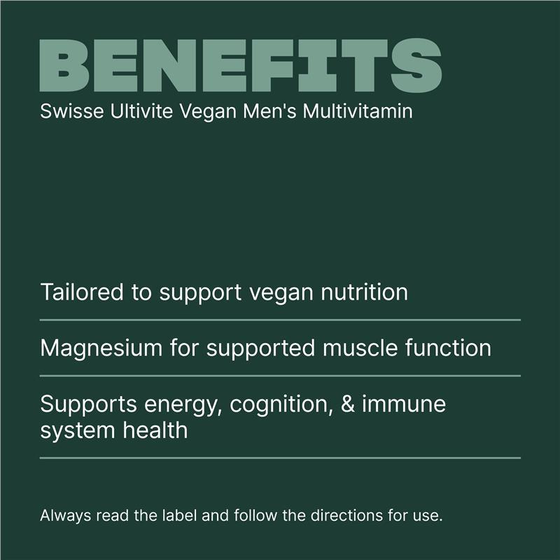Swisse Vegan Mens Ultivite 60 Tablets
