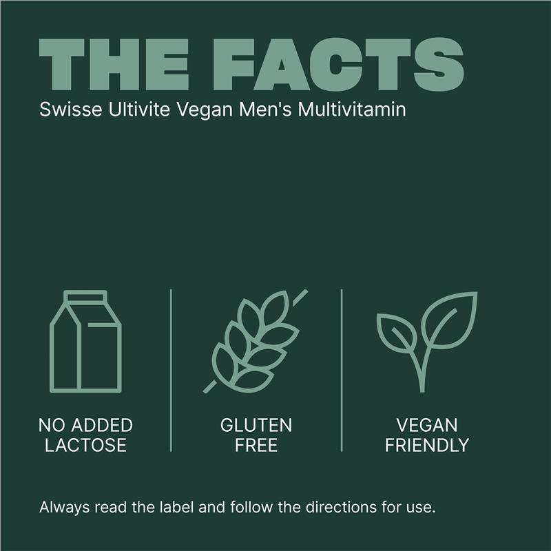 Swisse Vegan Mens Ultivite 60 Tablets