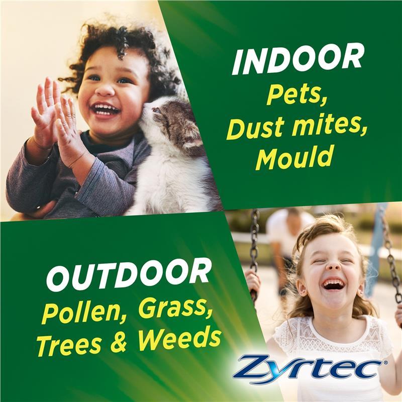 Zyrtec Kids Antihistamine Allergy & Hayfever Oral Liquid Grape 60mL