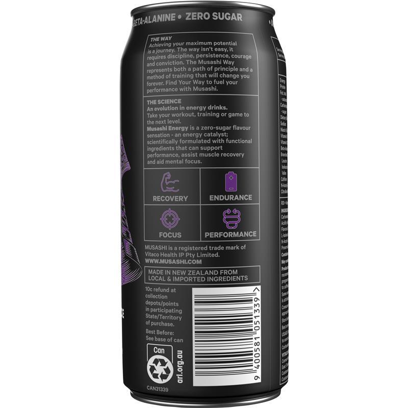 Musashi Energy Purple Grape 500ml