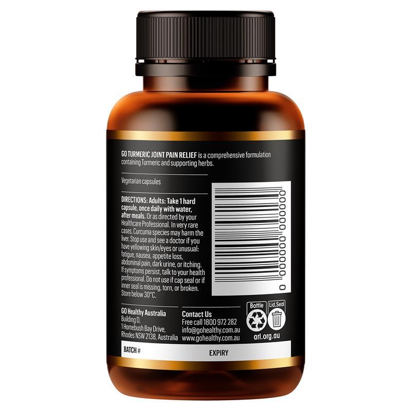 GO Healthy Turmeric Joint Pain Relief 60 Hard Capsules