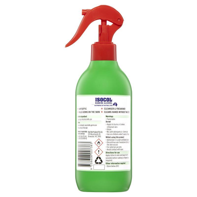 Buy Isocol Multipurpose Alcohol Spray 450ml online at Chemist Warehouse