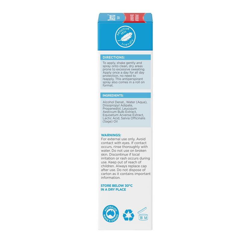 Dermal Therapy Sweat Control Spray 60ml
