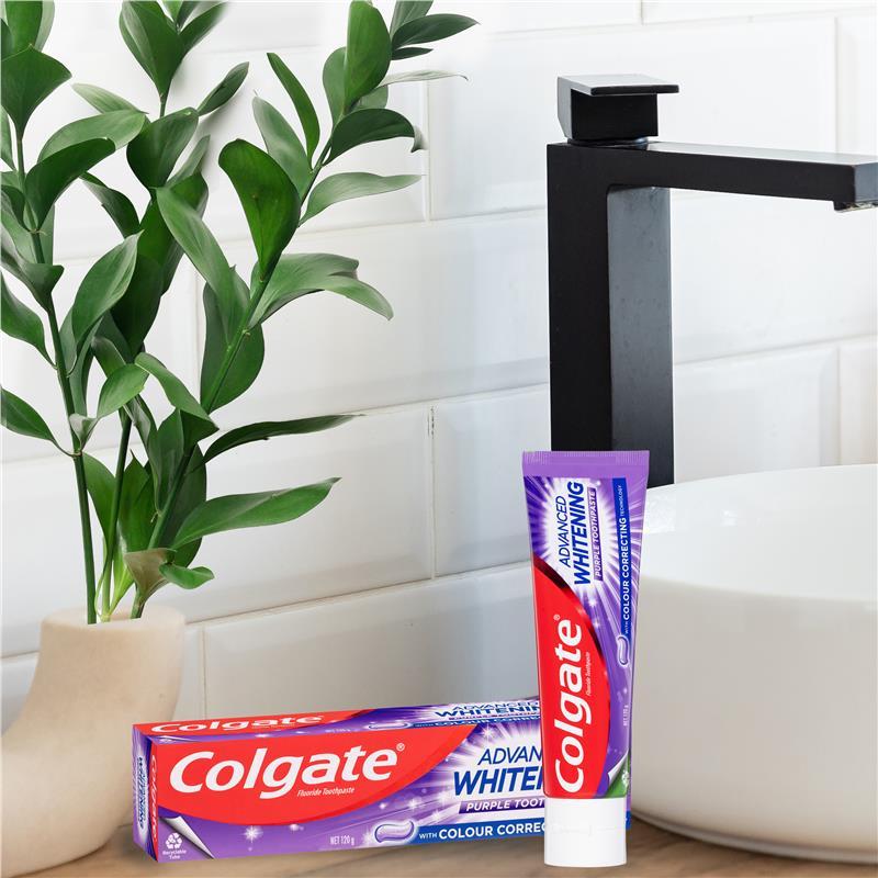Buy Colgate Toothpaste Advanced Whitening Purple 120g online at Chemist ...