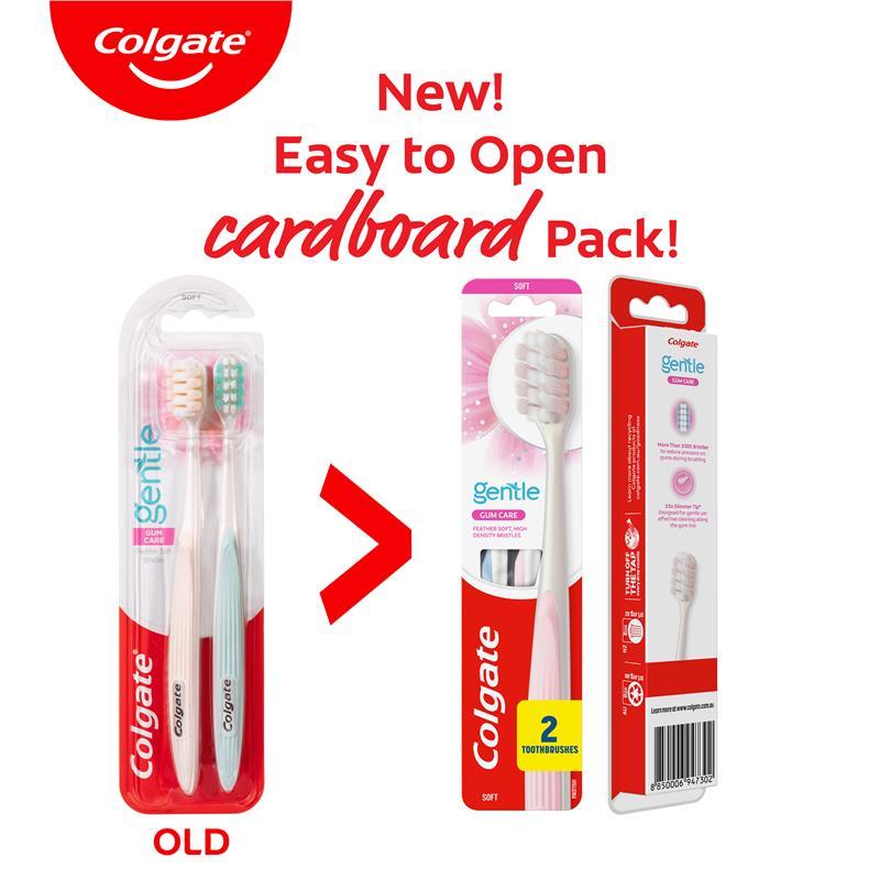 Colgate Toothbrush Gentle Gum Care Soft 2 Pack