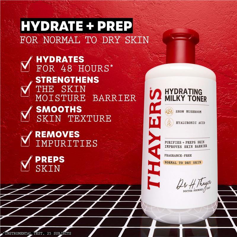 Thayers Hydrating Milky Toner With Snow Mushroom & Hyaluronic Acid 355ml