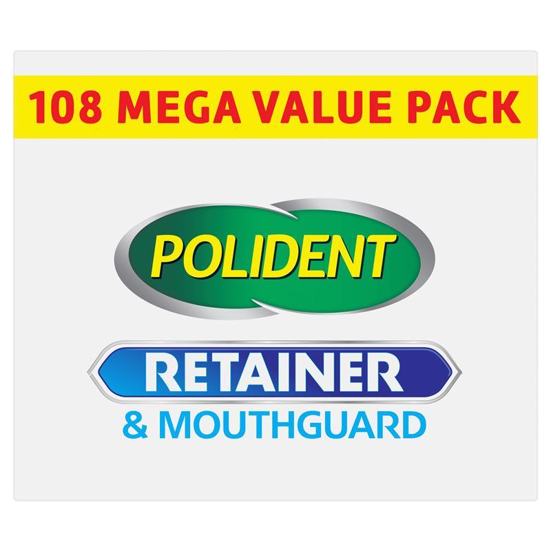 Polident Retainer and Mouthguard Cleanser 108 Tablets Exclusive Size