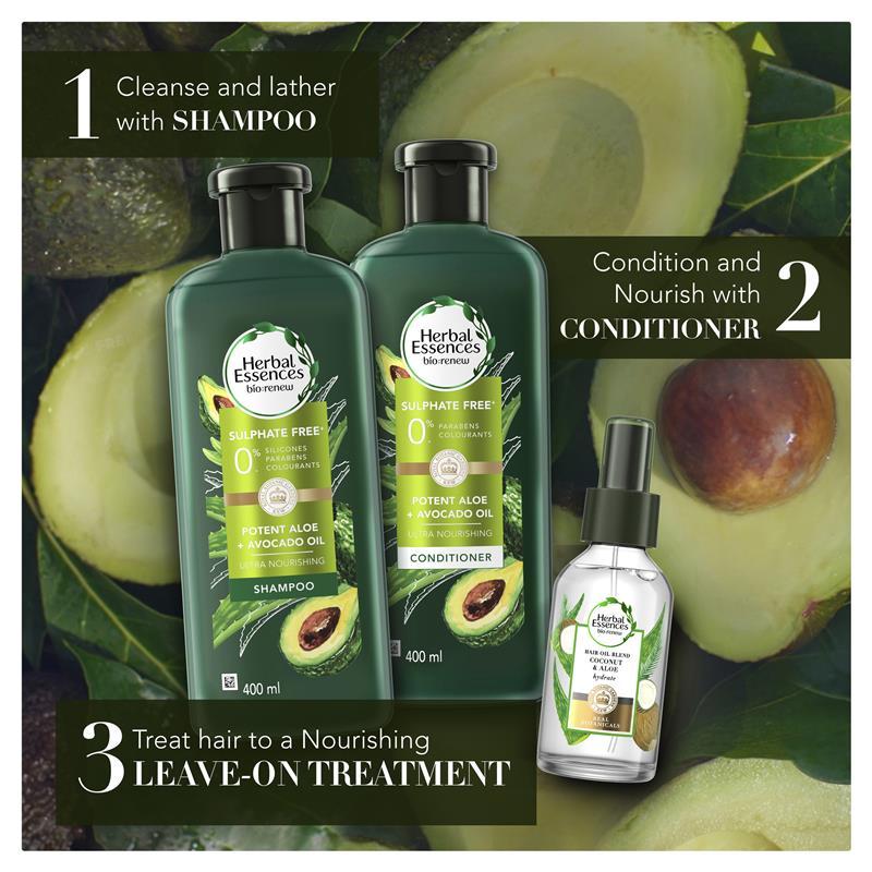 Herbal Essences Bio Renew Potent Aloe & Avocado Oil Conditioner 400ml