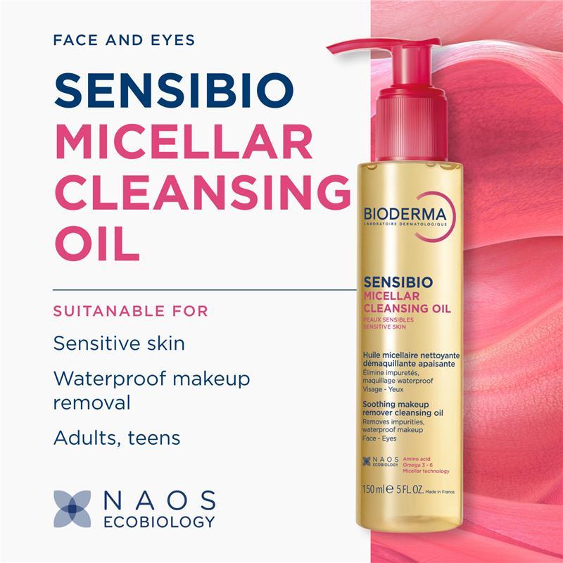 Bioderma Sensibio Micellar Oil Cleanser Makeup Remover for Sensitive Skin 150ml