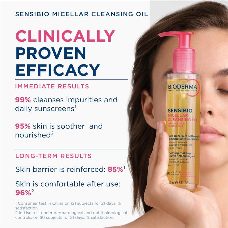 Bioderma Sensibio Micellar Oil Cleanser Makeup Remover for Sensitive Skin 150ml