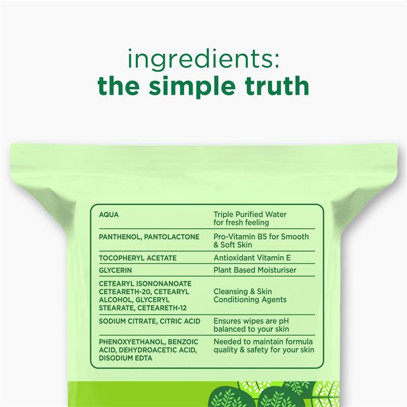 Simple Biodegradable Cleansing Wipes 25 pack