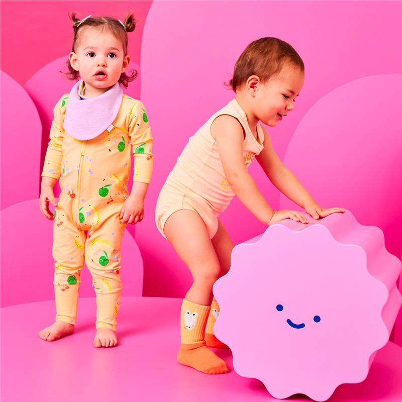Bambi Mini Co. Wrigglesuit Unisex Orange Fruit Salad 0-3