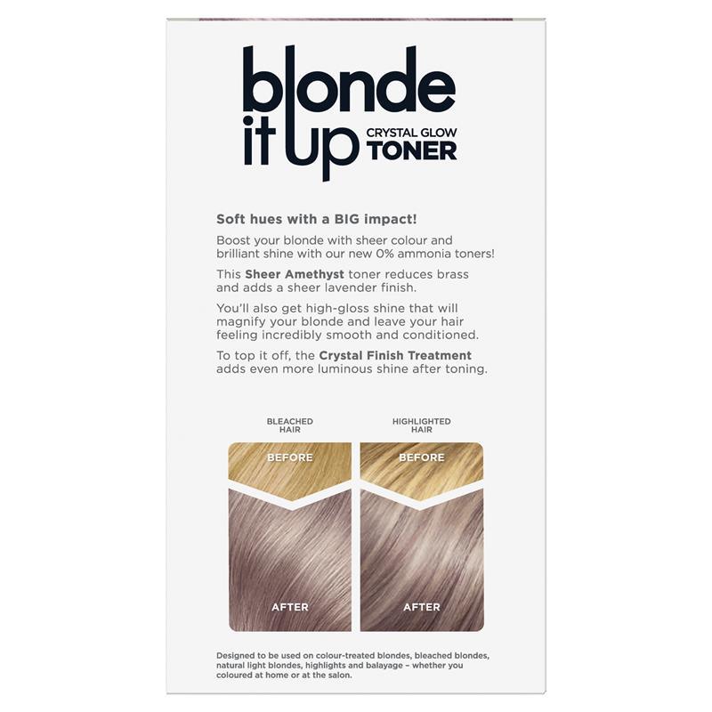Clairol Blonde It Up Crystal Glow Semi Permanent Toner Sheer Amethyst