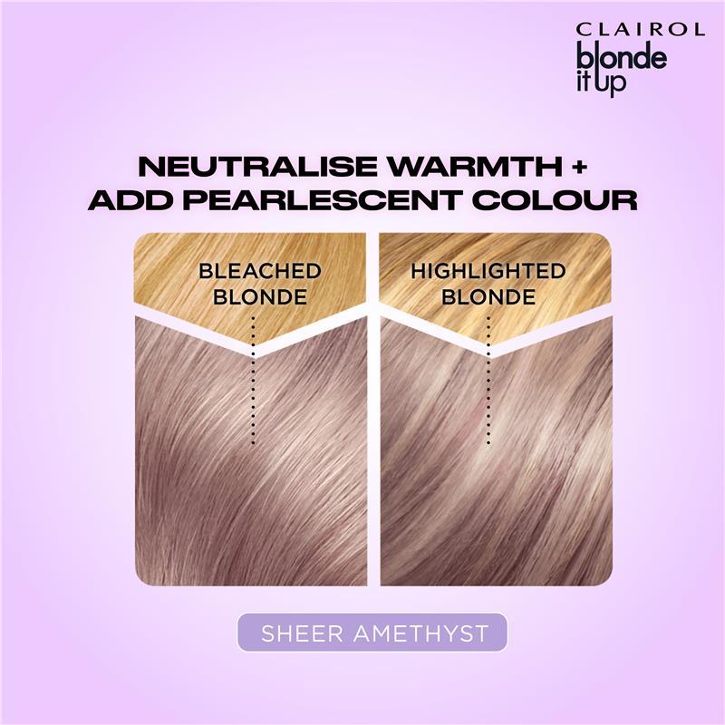 Clairol Blonde It Up Crystal Glow Semi Permanent Toner Sheer Amethyst