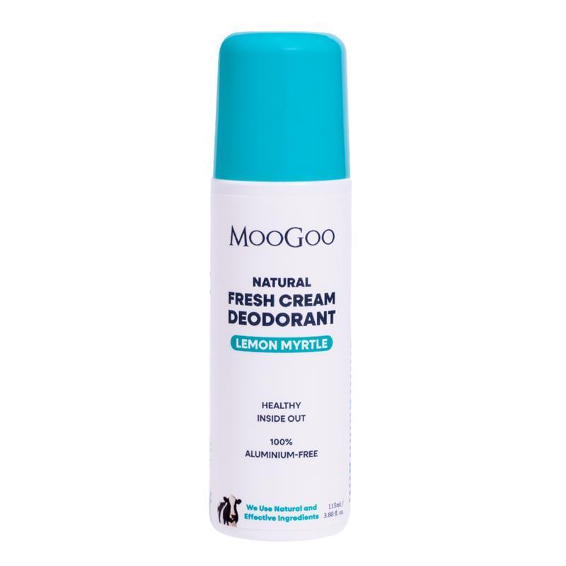 Moogoo Natural Fresh Cream Roll On Deodorant Lemon Myrtle 115ml