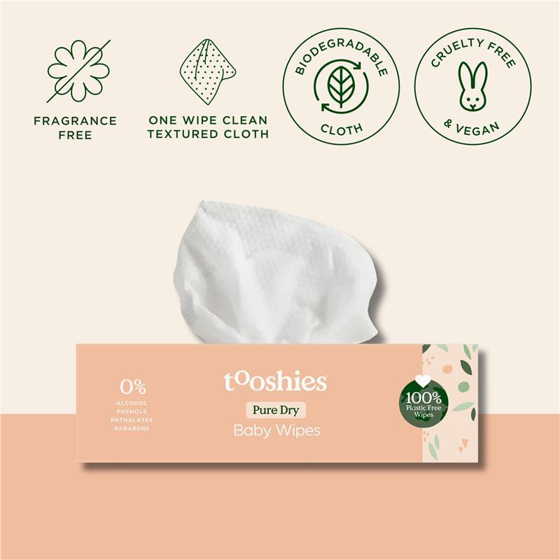 Tooshies Dry Wipes 70 pack