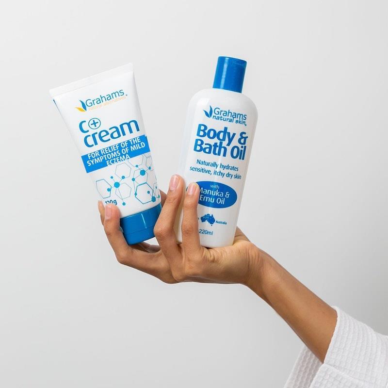 Grahams Natural Itchy Skin Care Pack C+ 120g / Bath Oil 200ml PACK