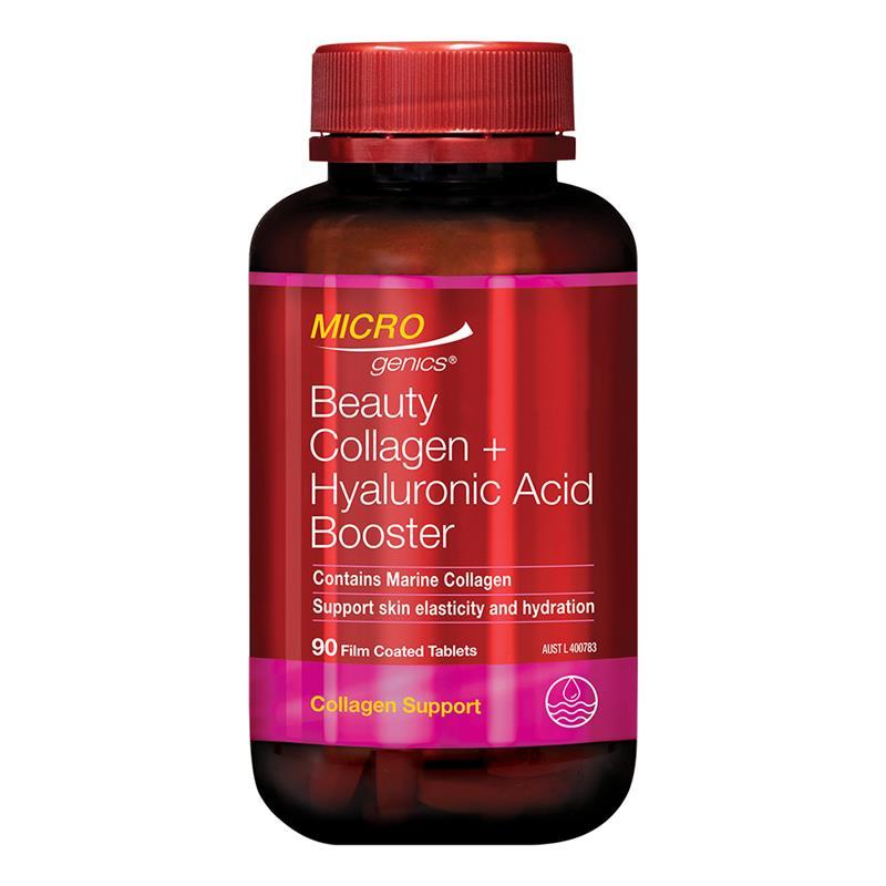 Microgenics Bioactive Beauty Collagen + Hyaluronic Acid Booster 90 Tablets