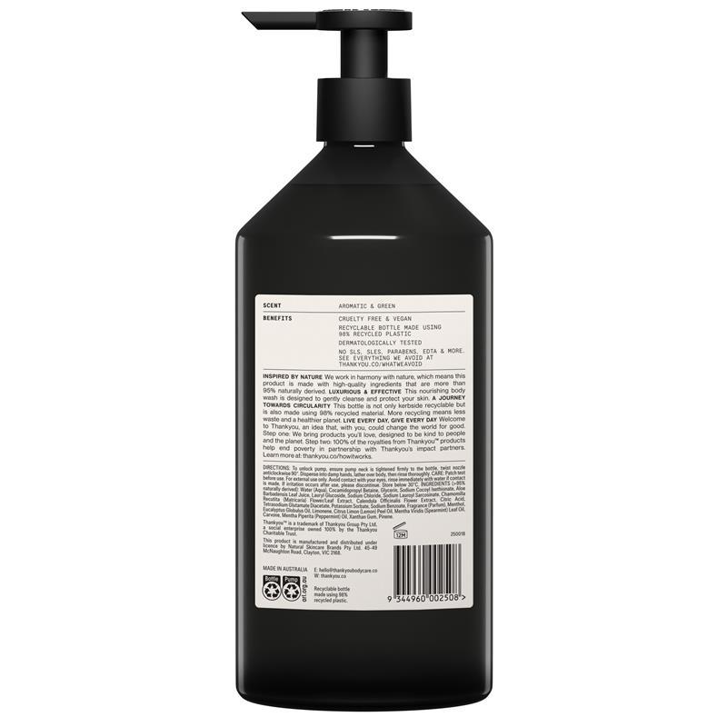 Thankyou Body Wash Botanical Mint & Spring Flowers 1L