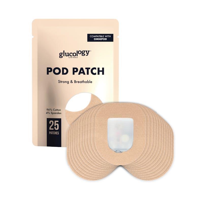 Glucology 25 Pack CGM Patches for Omnipod Beige