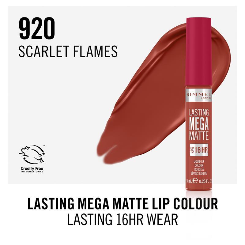 Rimmel London Mega Matte Liquid Lip 920 Scarlet Flames