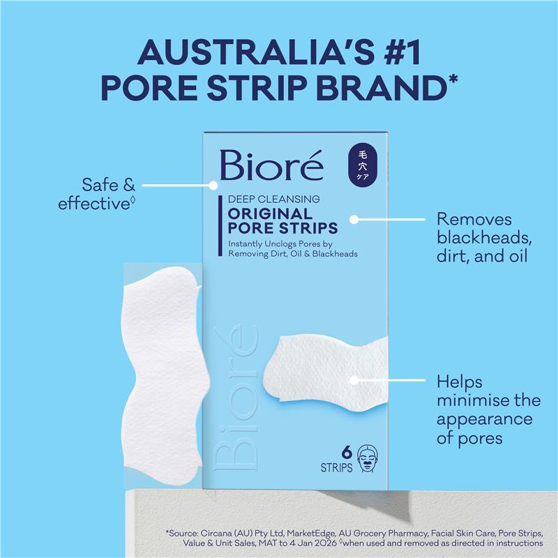 Biore Deep Cleansing Pore Strips 6 Original