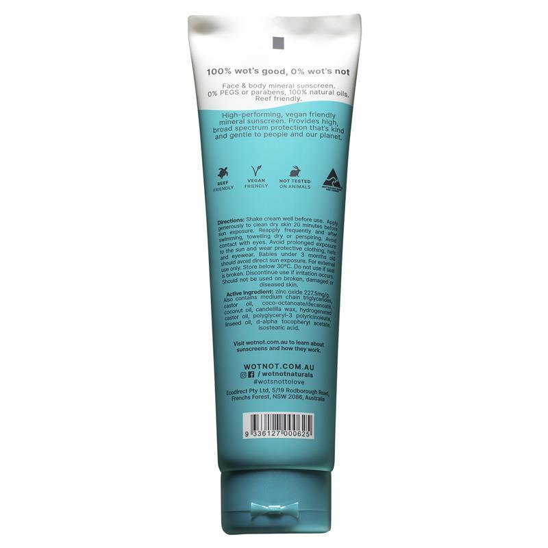 Wotnot Naturals Natural Sunscreen SPF50+ 125g