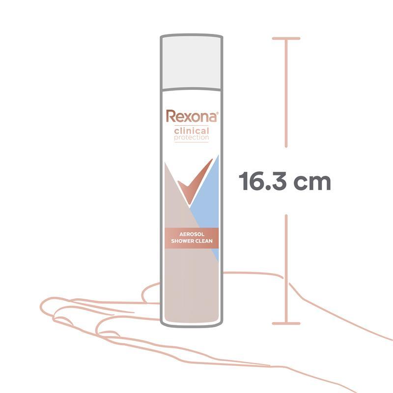 Rexona Women Clinical Protection Antiperspirant Aerosol Shower Clean 180ml