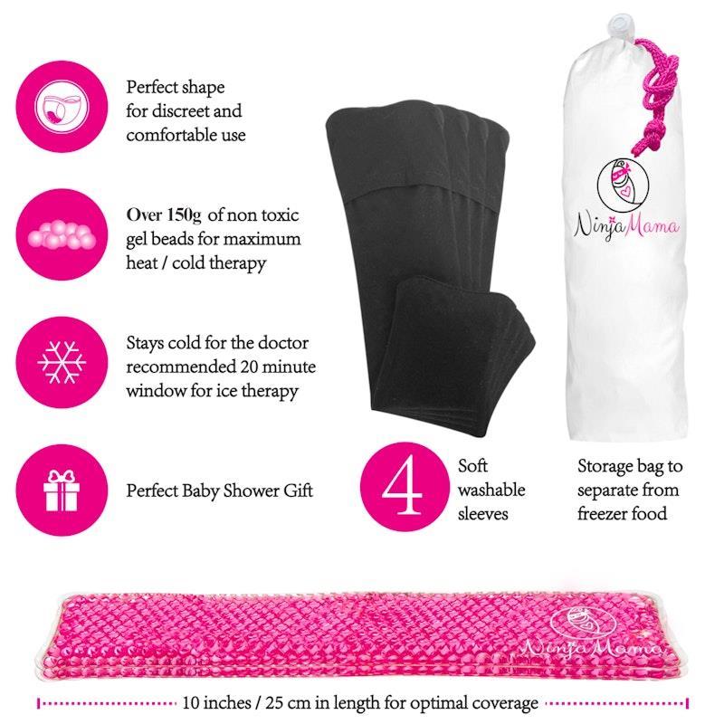 Ninja Mama Peri Bottle and Perineal Ice/Heat Pack Bundle