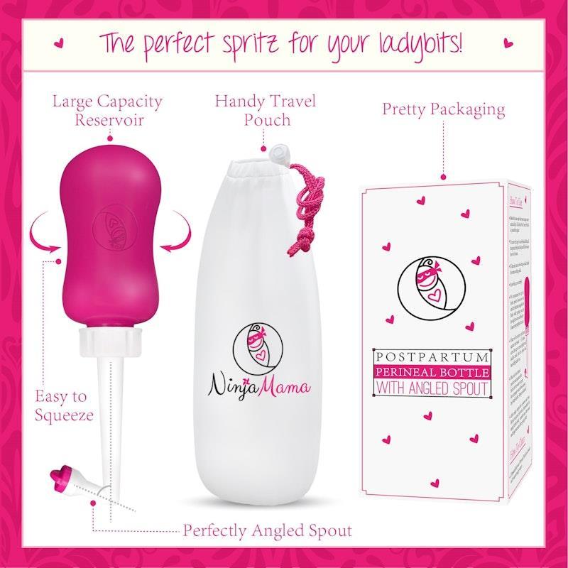 Ninja Mama Peri Bottle and Perineal Ice/Heat Pack Bundle
